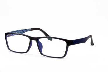 Top-Brille Collection T8076-C3 Brille Unisex Schwarz Kunststoff Flex Frontgröße 139mm