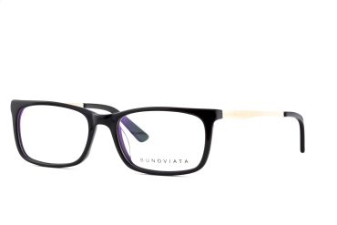 Bunoviata B14096-C1 Brille Unisex Schwarz Kunststoff & Stahl Frontgröße 136mm