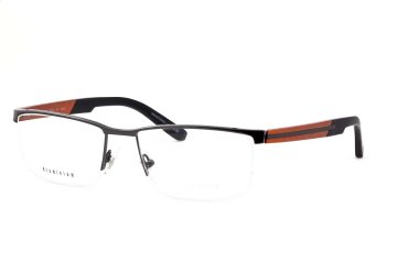 Oga 7763-GO031 Brille Herren Anthrazit Alu & Stahl Frontgröße 139mm