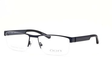 Oga 7660-BB121 Brille Herren Blau Stahl Frontgröße 140mm