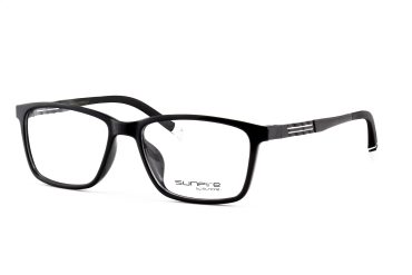 Sunfire S-8319-C01 Brille Unisex Schwarz Kunststoff & Titan Flex Frontgröße 139mm
