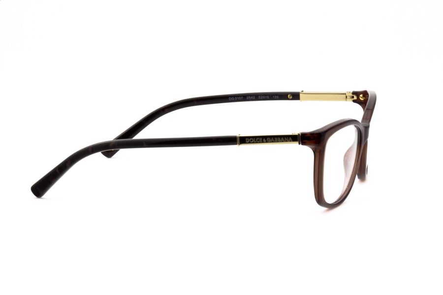 DOLCE GABBANA DG 3107 2542 52 Brille Damen Braun Kunststoff FrontgroBe 127mm